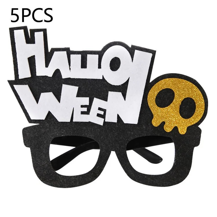 5Pcs / Set Halloween Eyeglasses Spider Pumpkin Ghost Bat Adult Kid Glasses Halloween Photo Props