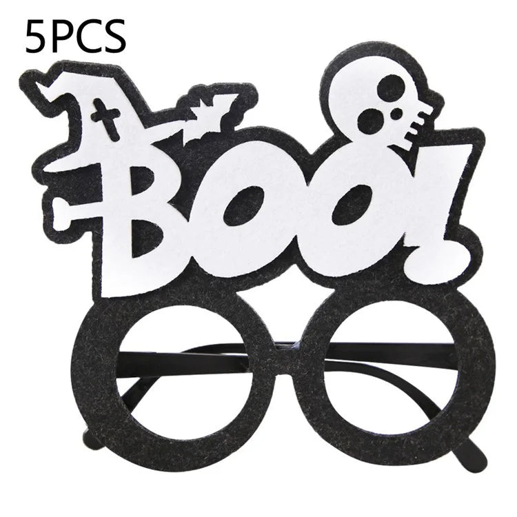 5Pcs / Set Halloween Eyeglasses Spider Pumpkin Ghost Bat Adult Kid Glasses Halloween Photo Props