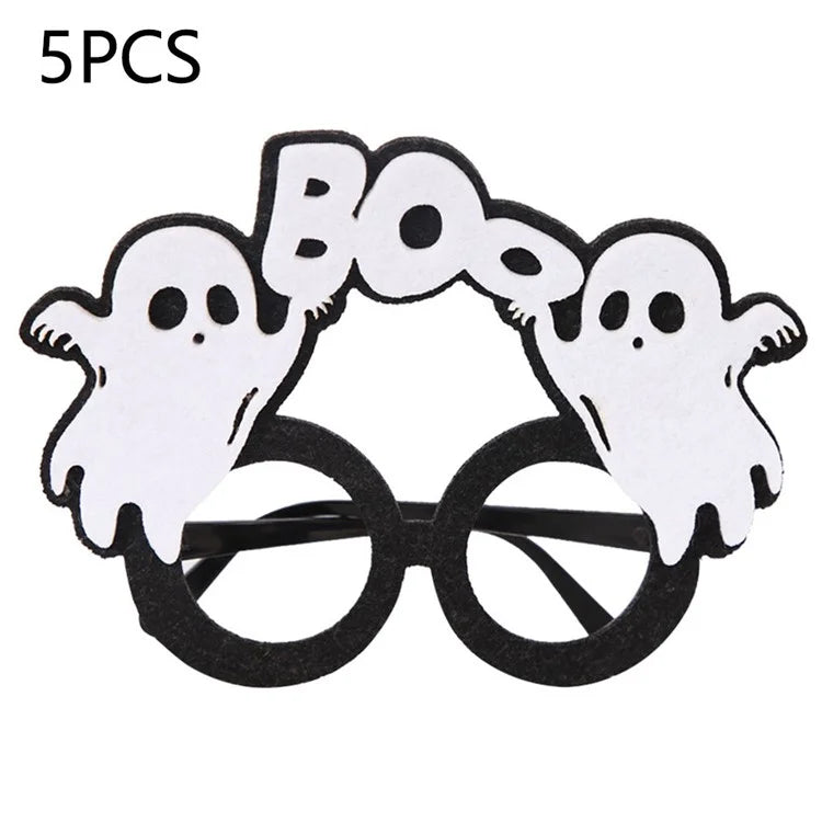 5Pcs / Set Halloween Eyeglasses Spider Pumpkin Ghost Bat Adult Kid Glasses Halloween Photo Props