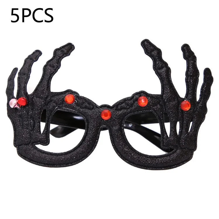 5Pcs / Set Halloween Eyeglasses Spider Pumpkin Ghost Bat Adult Kid Glasses Halloween Photo Props
