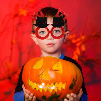 5Pcs / Set Halloween Eyeglasses Spider Pumpkin Ghost Bat Adult Kid Glasses Halloween Photo Props