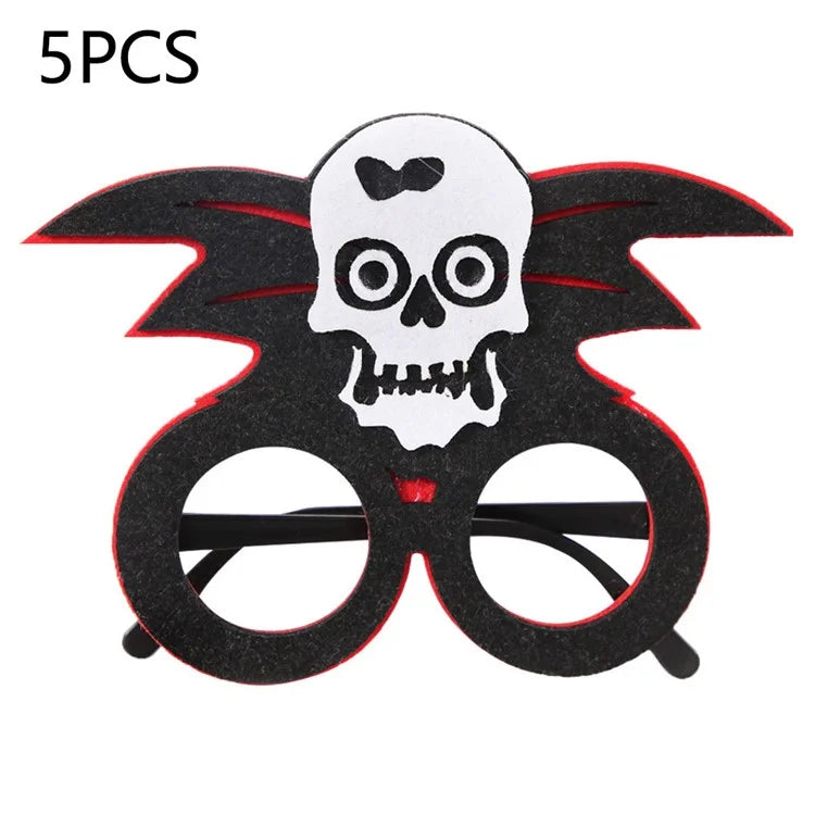 5Pcs / Set Halloween Eyeglasses Spider Pumpkin Ghost Bat Adult Kid Glasses Halloween Photo Props