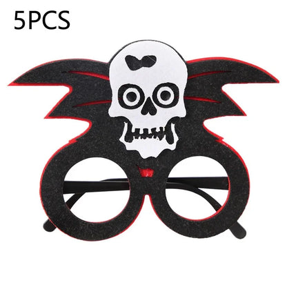 5Pcs / Set Halloween Eyeglasses Spider Pumpkin Ghost Bat Adult Kid Glasses Halloween Photo Props