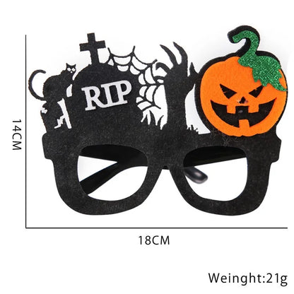 5Pcs / Set Halloween Eyeglasses Spider Pumpkin Ghost Bat Adult Kid Glasses Halloween Photo Props