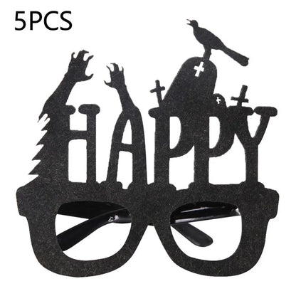 5Pcs / Set Halloween Eyeglasses Spider Pumpkin Ghost Bat Adult Kid Glasses Halloween Photo Props