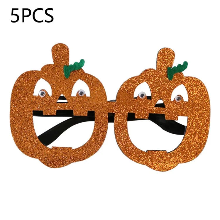 5Pcs / Set Halloween Eyeglasses Spider Pumpkin Ghost Bat Adult Kid Glasses Halloween Photo Props