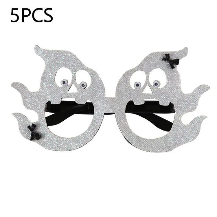 5Pcs / Set Halloween Eyeglasses Spider Pumpkin Ghost Bat Adult Kid Glasses Halloween Photo Props