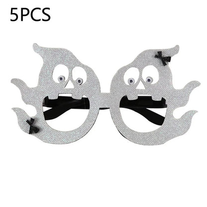 5Pcs / Set Halloween Eyeglasses Spider Pumpkin Ghost Bat Adult Kid Glasses Halloween Photo Props