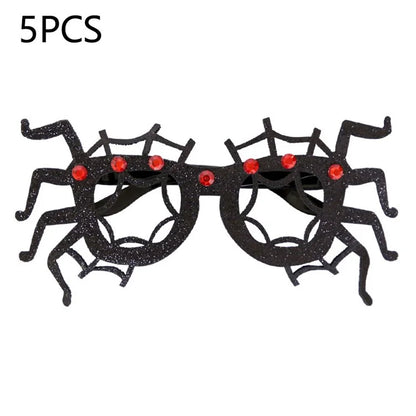 5Pcs / Set Halloween Eyeglasses Spider Pumpkin Ghost Bat Adult Kid Glasses Halloween Photo Props