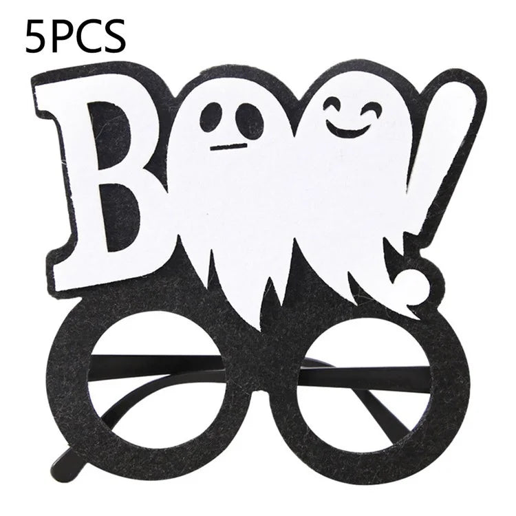 5Pcs / Set Halloween Eyeglasses Spider Pumpkin Ghost Bat Adult Kid Glasses Halloween Photo Props