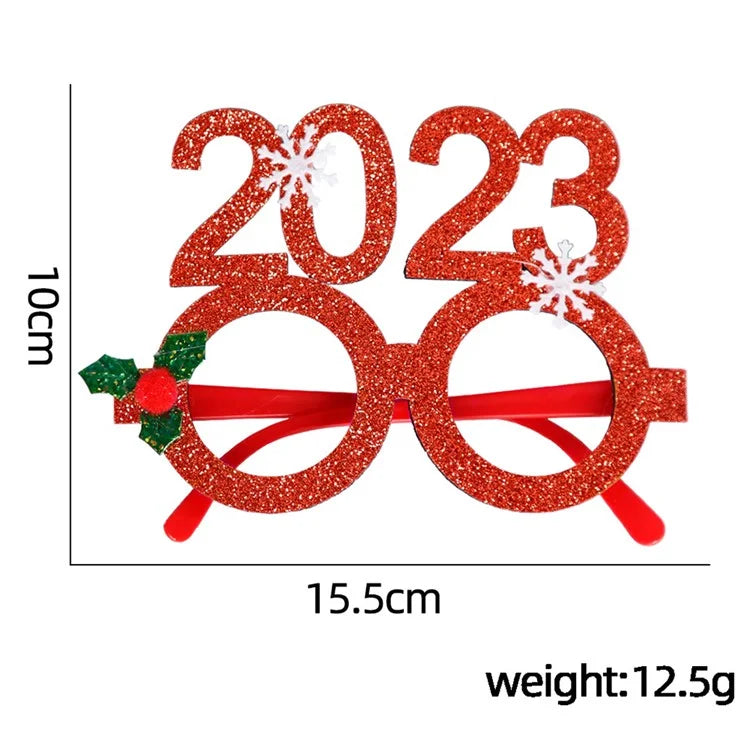 5Pcs / Set Adults Kids Christmas Glasses Xmas Tree Hat Plastic Eyeglasses Party Supply