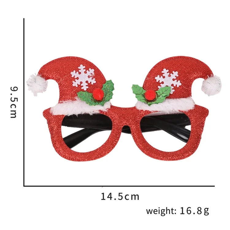 5Pcs / Set Adults Kids Christmas Glasses Xmas Tree Hat Plastic Eyeglasses Party Supply