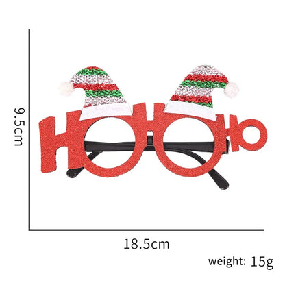 5Pcs / Set Adults Kids Christmas Glasses Xmas Tree Hat Plastic Eyeglasses Party Supply