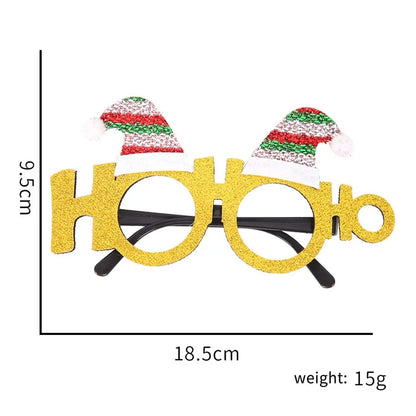 5Pcs / Set Adults Kids Christmas Glasses Xmas Tree Hat Plastic Eyeglasses Party Supply