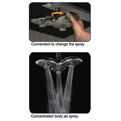 DCS3200CP High Pressure Shower Head Handheld 3 Mode Electroplating Showerhead for Bathroom