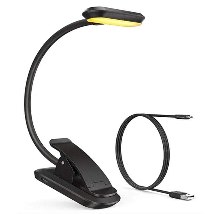 8034 Clip-on Reading Light 360 Degree Gooseneck Stepless Dimming Table Lamp