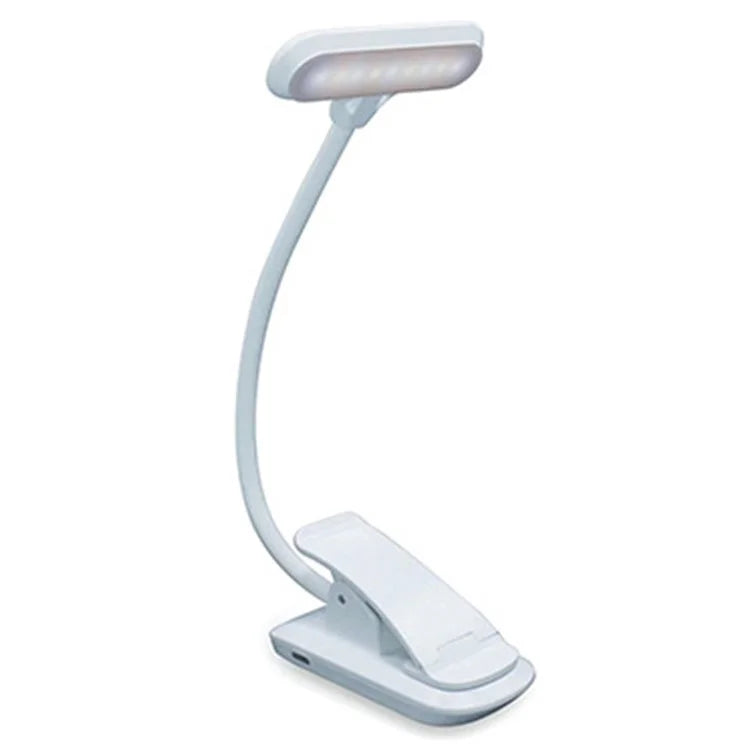 8034 Clip-on Reading Light 360 Degree Gooseneck Stepless Dimming Table Lamp