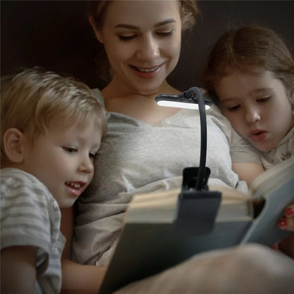 8034 Clip-on Reading Light 360 Degree Gooseneck Stepless Dimming Table Lamp