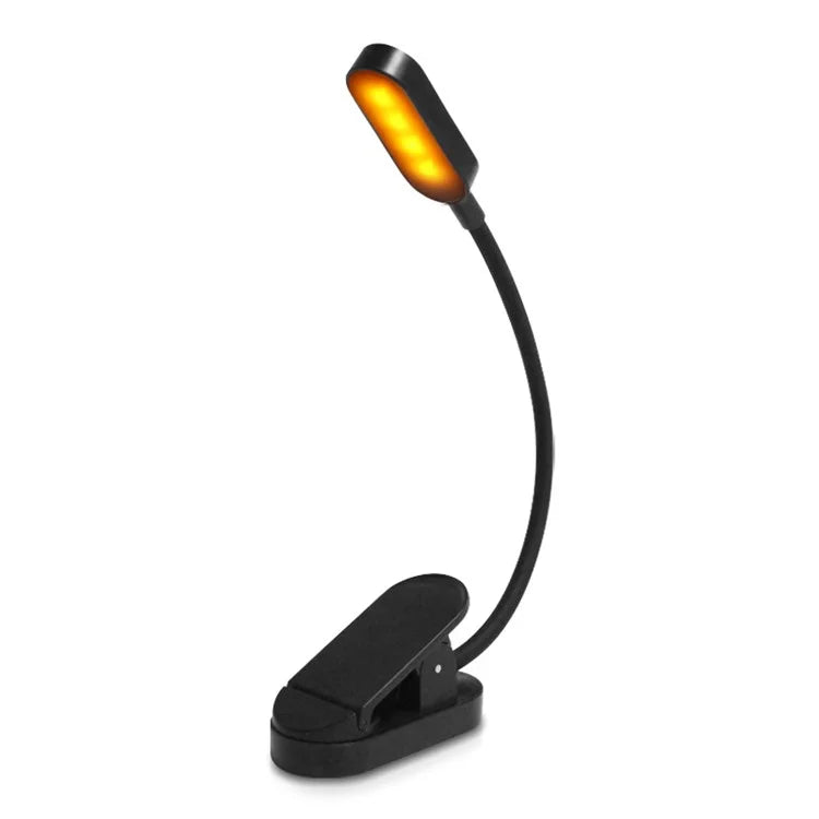 ST-8036 Rechargeable Clip-on LED Light 3 Color Temperature Dimmable ABS Reading Lamp