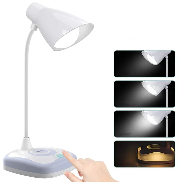 ST-8016F USB Charging Touch Control Desk Lamp Dimmable Night Reading Light with 3 Brightness Modes