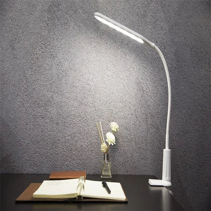 ST-8029 USB Powered Clip-on LED Reading Light Stepless Dimming Touch Control Table Lamp