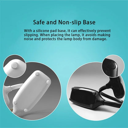 ST-8021 3 Color Temperature Clip-on LED Light Home Dormitory USB Charging Reading Lamp