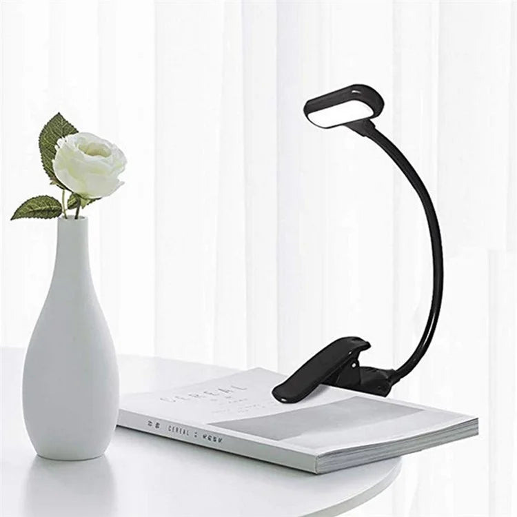 ST-8021 3 Color Temperature Clip-on LED Light Home Dormitory USB Charging Reading Lamp