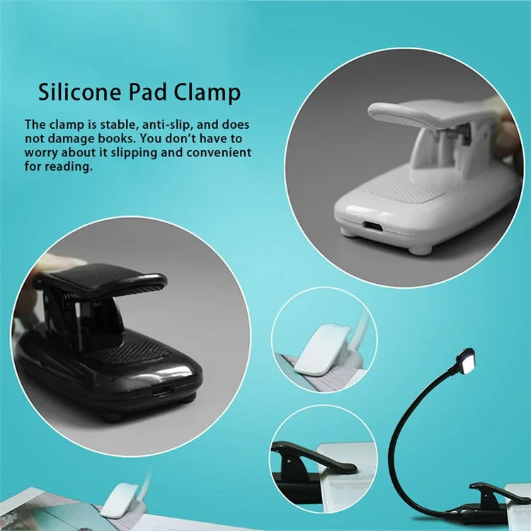 ST-8021 3 Color Temperature Clip-on LED Light Home Dormitory USB Charging Reading Lamp