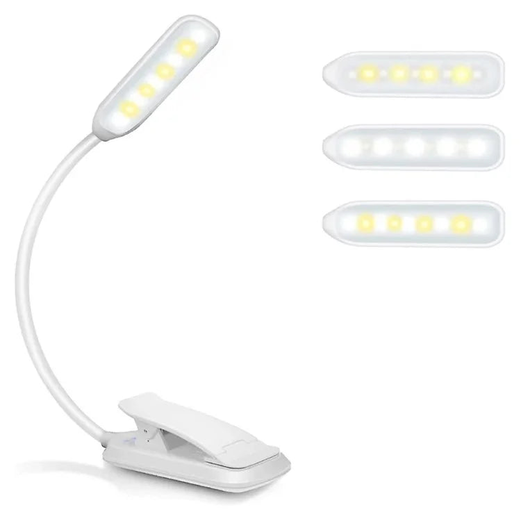 ST-8027 Adjustable Hose Clip-on LED Light 3 Color Temperature Rechargeable Lamp with Power Indicator