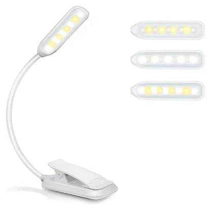 ST-8027 Adjustable Hose Clip-on LED Light 3 Color Temperature Rechargeable Lamp with Power Indicator