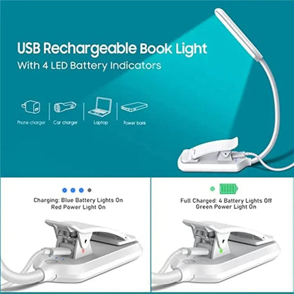 ST-8027 Adjustable Hose Clip-on LED Light 3 Color Temperature Rechargeable Lamp with Power Indicator