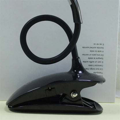 8013A Adjustable Hose Clip-on LED Table Light Touch Control USB Charging Student Reading Lamp