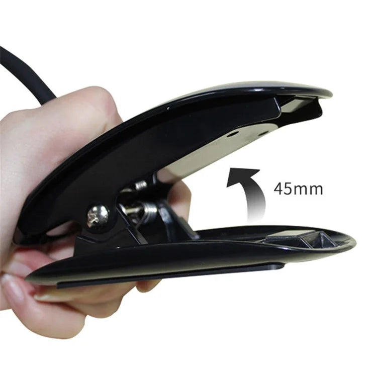 8013A Adjustable Hose Clip-on LED Table Light Touch Control USB Charging Student Reading Lamp