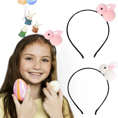 5Pcs Easter Bunny Headband for Kids Cute Plush Rabbit Hairband Children Hair Ornament
