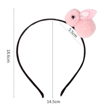 5Pcs Easter Bunny Headband for Kids Cute Plush Rabbit Hairband Children Hair Ornament