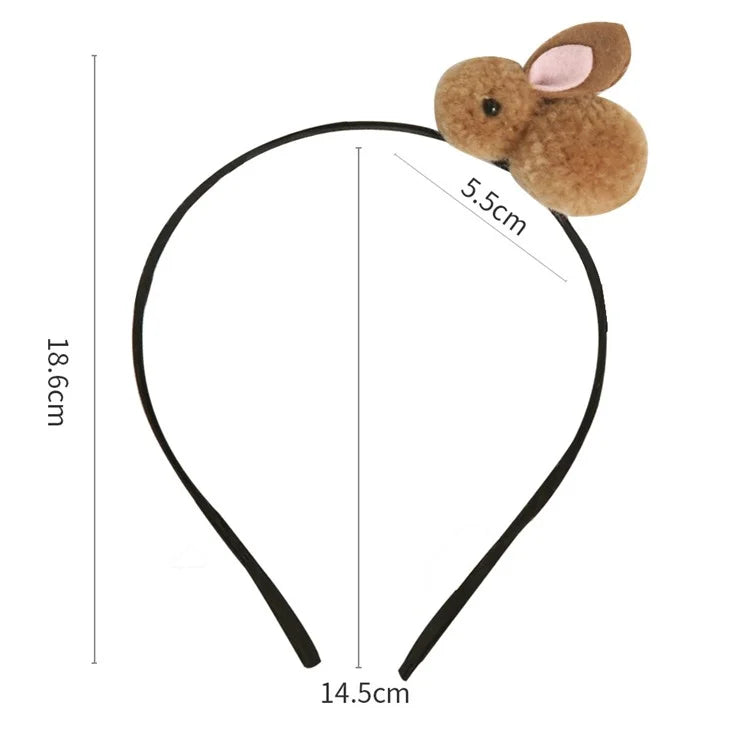 5Pcs Easter Bunny Headband for Kids Cute Plush Rabbit Hairband Children Hair Ornament