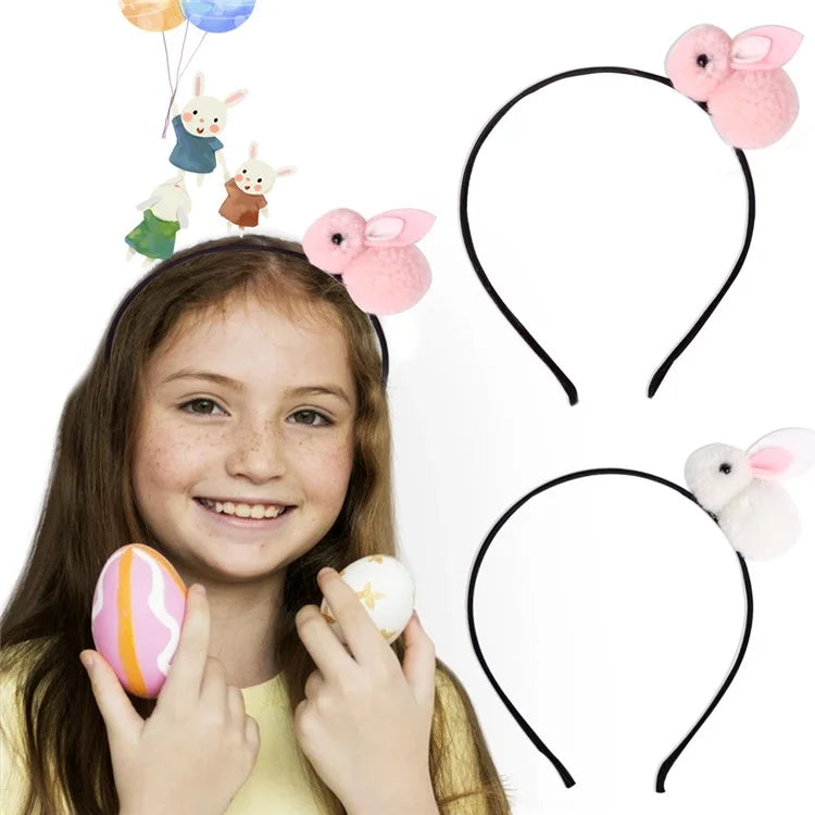 5Pcs Easter Bunny Headband for Kids Cute Plush Rabbit Hairband Children Hair Ornament