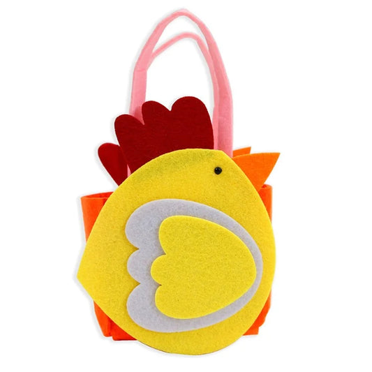 2Pcs Easter Basket Felt DIY Tote Candy Bag for Storing Easter Eggs Toys Gifts Festival Supplies