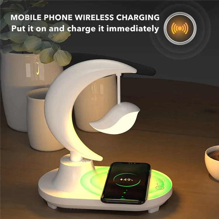TB-22SLIWBT Bedroom 7-Color Night Light Bluetooth Speaker Ambient Light Support Wireless Charging Function
