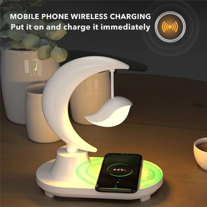 TB-22SLIWBT Bedroom 7-Color Night Light Bluetooth Speaker Ambient Light Support Wireless Charging Function