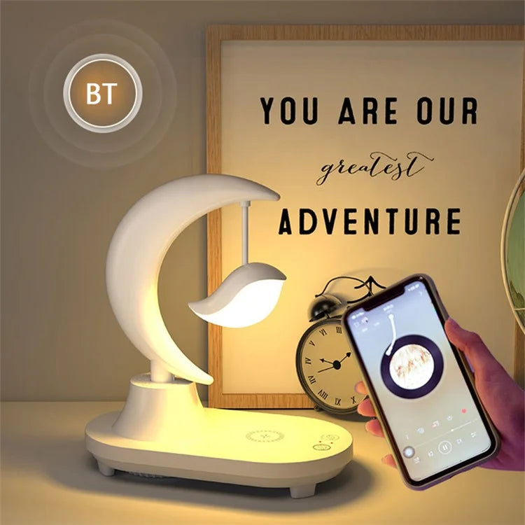 TB-22SLIWBT Bedroom 7-Color Night Light Bluetooth Speaker Ambient Light Support Wireless Charging Function