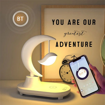 TB-22SLIWBT Bedroom 7-Color Night Light Bluetooth Speaker Ambient Light Support Wireless Charging Function