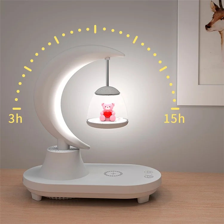 TB-22SFLIWBT Bluetooth Speaker Colorful Ambient Light Cute Bear Style Table Lamp with Wireless 15W Charging