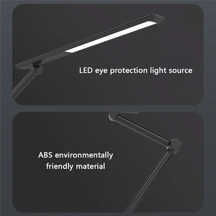 TB-52S LED Desk Lamp Clamp Design Flexible 3 Sections Swing Arm Eye Protection Light (USB Plug-In Powered)