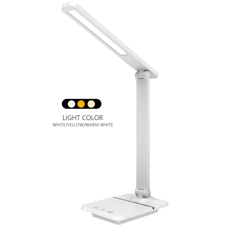 TD-619S-CD USB Stepless Dimming Night Light Student Study Reading Desk Lamp with Phone Holder