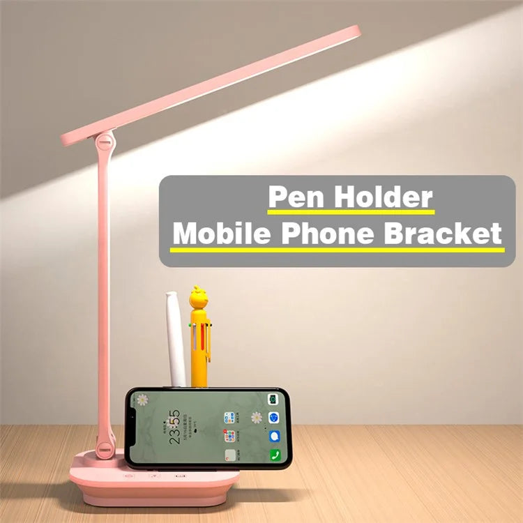 TB-87SLI Battery Powered Folding LED Light 3 Color Temperature Stepless Dimming Night Light with Pen Holder