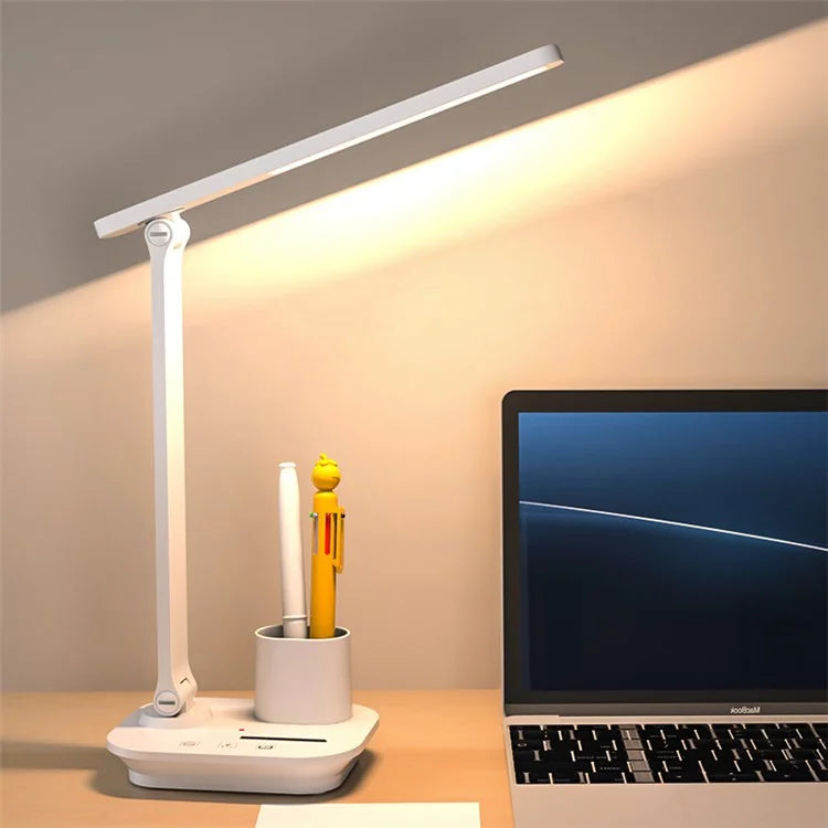 TB-87SLI Battery Powered Folding LED Light 3 Color Temperature Stepless Dimming Night Light with Pen Holder