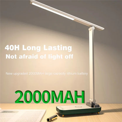 TB-76SLI Eye Protection LED Desk Lamp Dimmable Touch Control Table Light, Built-in 2000mAh Battery