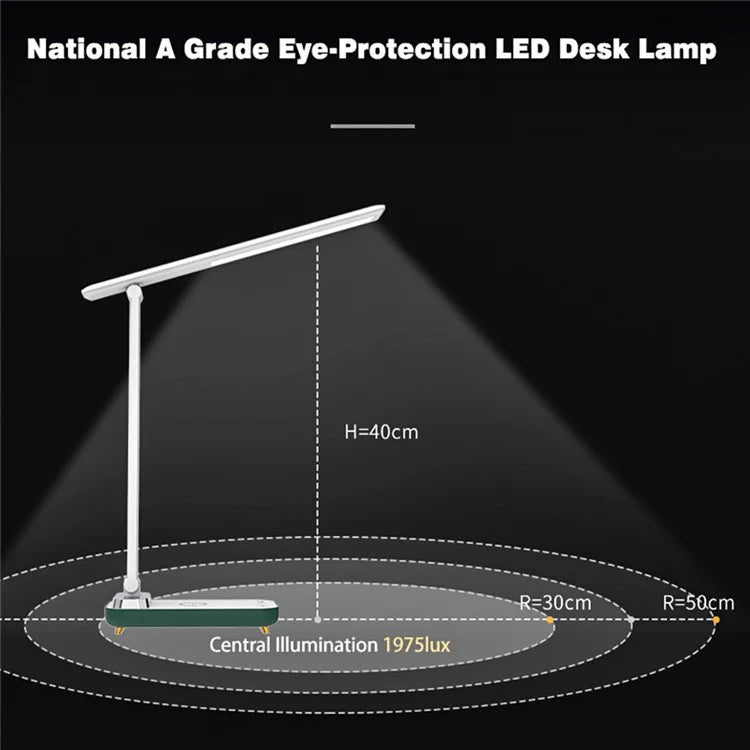 TB-76SLI Eye Protection LED Desk Lamp Dimmable Touch Control Table Light, Built-in 2000mAh Battery