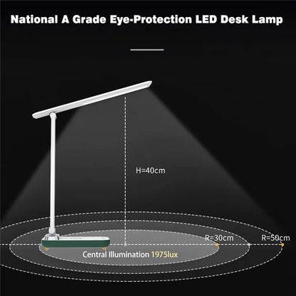 TB-76SLI Eye Protection LED Desk Lamp Dimmable Touch Control Table Light, Built-in 2000mAh Battery
